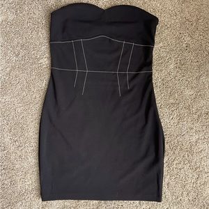 EXPRESS Black Strapless Mini Dress